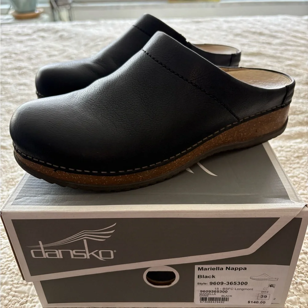 Dansko Mariella Nappa Cork Slip-ons Size 39 - Picture 2 of 5